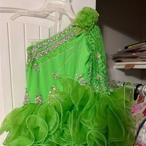 Green Ruffled Kids Costume
